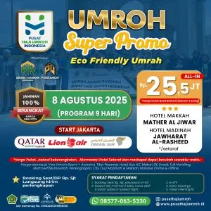 Paket Umroh Super Promo, 8 Agustus 2025 via Qatar Airways