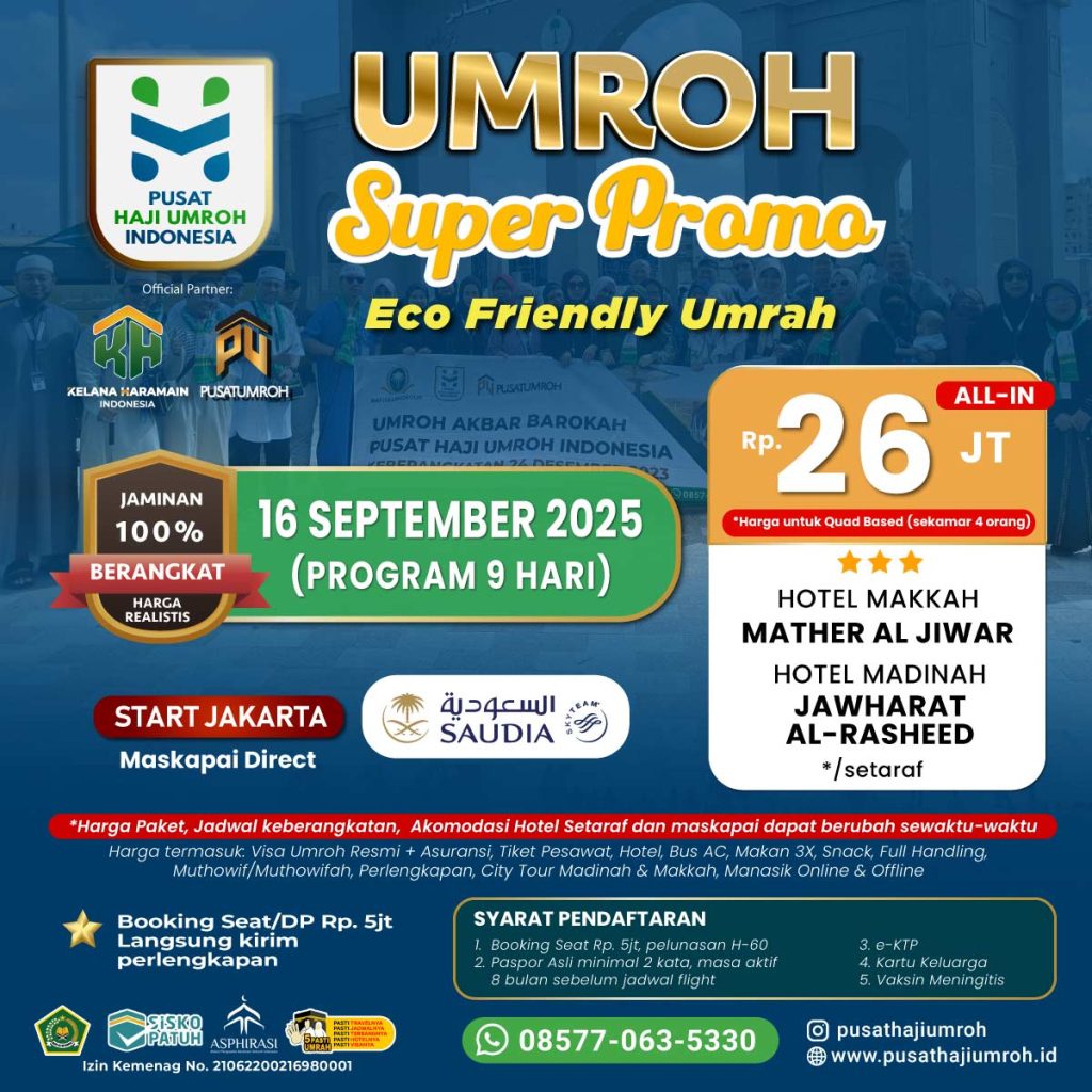 Paket Umroh Murah 16 September 2025